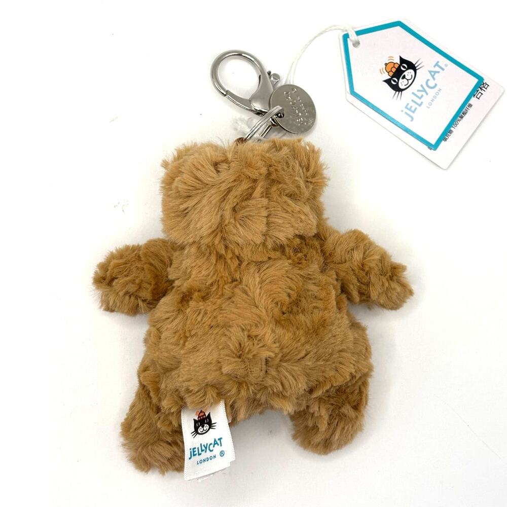 Mini Plush Cuddly Bear Keychain Bag Charm Pendant Cute Collectible Toy New - Picture 3 of 3